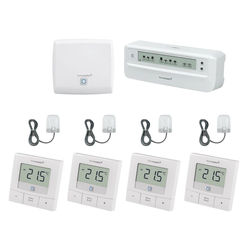 Homematic IP Starter Set Fußbodenheizungssteuerung für 4 Räume mit 12fach Aktor