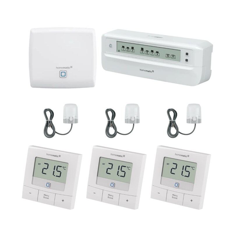 Homematic IP Starter Set Fußbodenheizungssteuerung • für 3 Räume mit 12fach Aktor