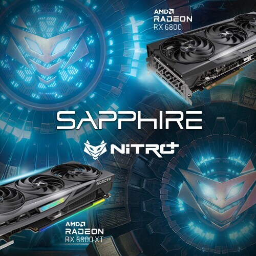 Sapphire AMD Radeon RX 6800 XT OC Nitro+ Gaming Grafikkarte mit 16GB GDDR6