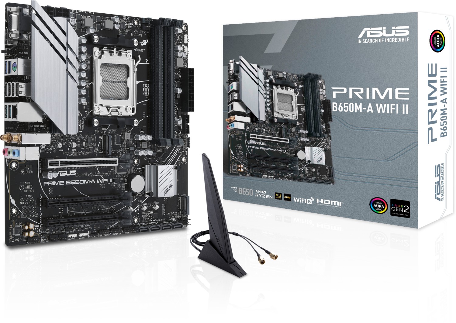 ASUS PRIME B650M-A WIFI II mATX Mainboard Sockel AM5 M.2/USB3.2 TypC/HDMI/DP/VGA