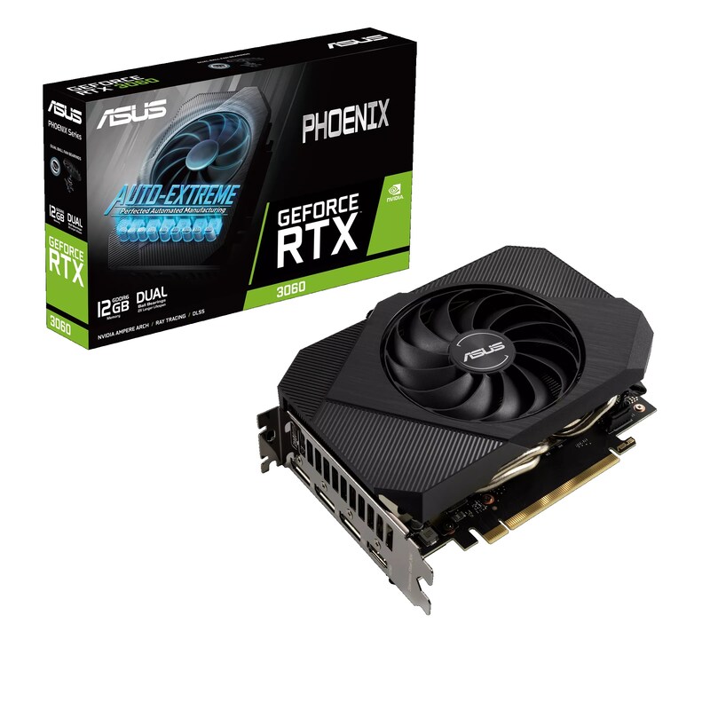 ASUS GeForce RTX 3060 Phoenix V2 Gaming Grafikkarte 12GB GDDR6, 1xHDMI, 3xDP