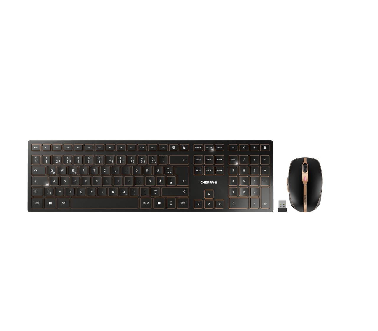 Cherry DW 9100 SLIM Kabellose Maus-Tastaturkombination schwarz