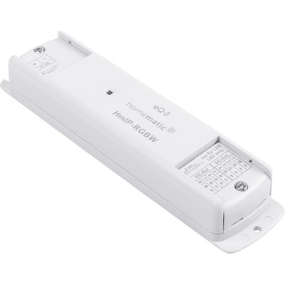 Rgb Led  günstig Kaufen-Homematic IP LED Controller HmIP-RGBW. Homematic IP LED Controller HmIP-RGBW <![CDATA[• Steuerung von LED Stripes • Sorgen für die richtige Lichtstimmung • Einrichtung von Helligkeits-, Farb-, Zeitprofilen • LED Controller lässt sich einfach per