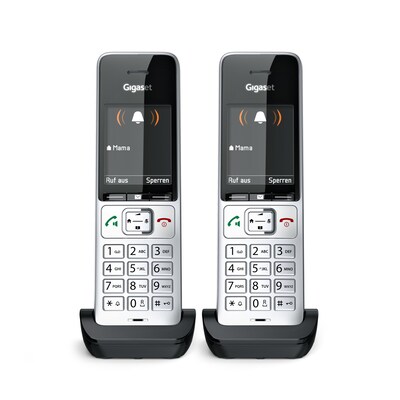 Gigaset Comfort 500HX Duo - Schnurlostelefon - Rufnummernanzeige, DECT silber