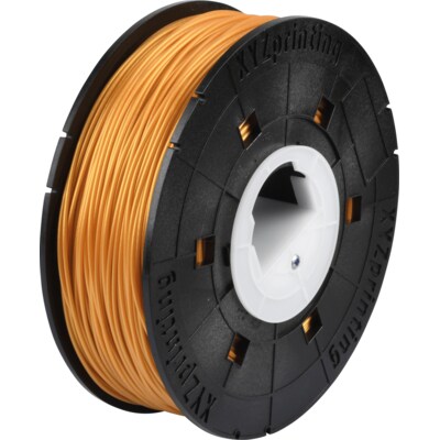 Bis 600 günstig Kaufen-XYZprinting PLA-Filament, 1,75 mm, 600 g, gold. XYZprinting PLA-Filament, 1,75 mm, 600 g, gold <![CDATA[• PLA-Filament zur Verarbeitung in 3D-Druckern • Empfohlene Drucktemperatur: 190 bis 215 °C • Lagertemperatur 10 ~ 40 °C • Filament-Durchmess