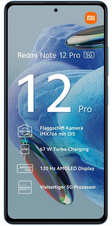 Xiaomi Redmi Note 12 Pro 5G 6/128GB Dual-SIM Smartphone sky blue EU