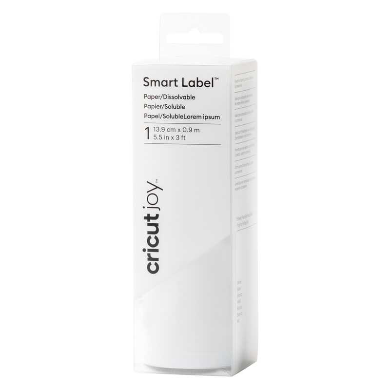 Cricut Joy Smart Label Papier – auflösbar 14x91 cm  (weiß)