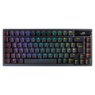 mit 7 günstig Kaufen-ASUS ROG Azoth RGB Schwarz - Kabellose 75% Hot-Swap Gaming Tastatur. ASUS ROG Azoth RGB Schwarz - Kabellose 75% Hot-Swap Gaming Tastatur <![CDATA[• Anwendungsbereich: Gaming, kein Nummernblock • Nutzung mit & ohne Kabel • Layout: deutsch • schwarz