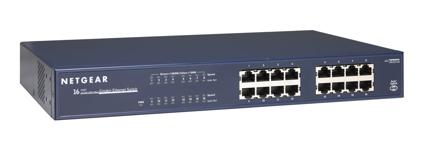 Netgear JGS516v2 - Switch - unmanaged - 16 x 10/100/1000