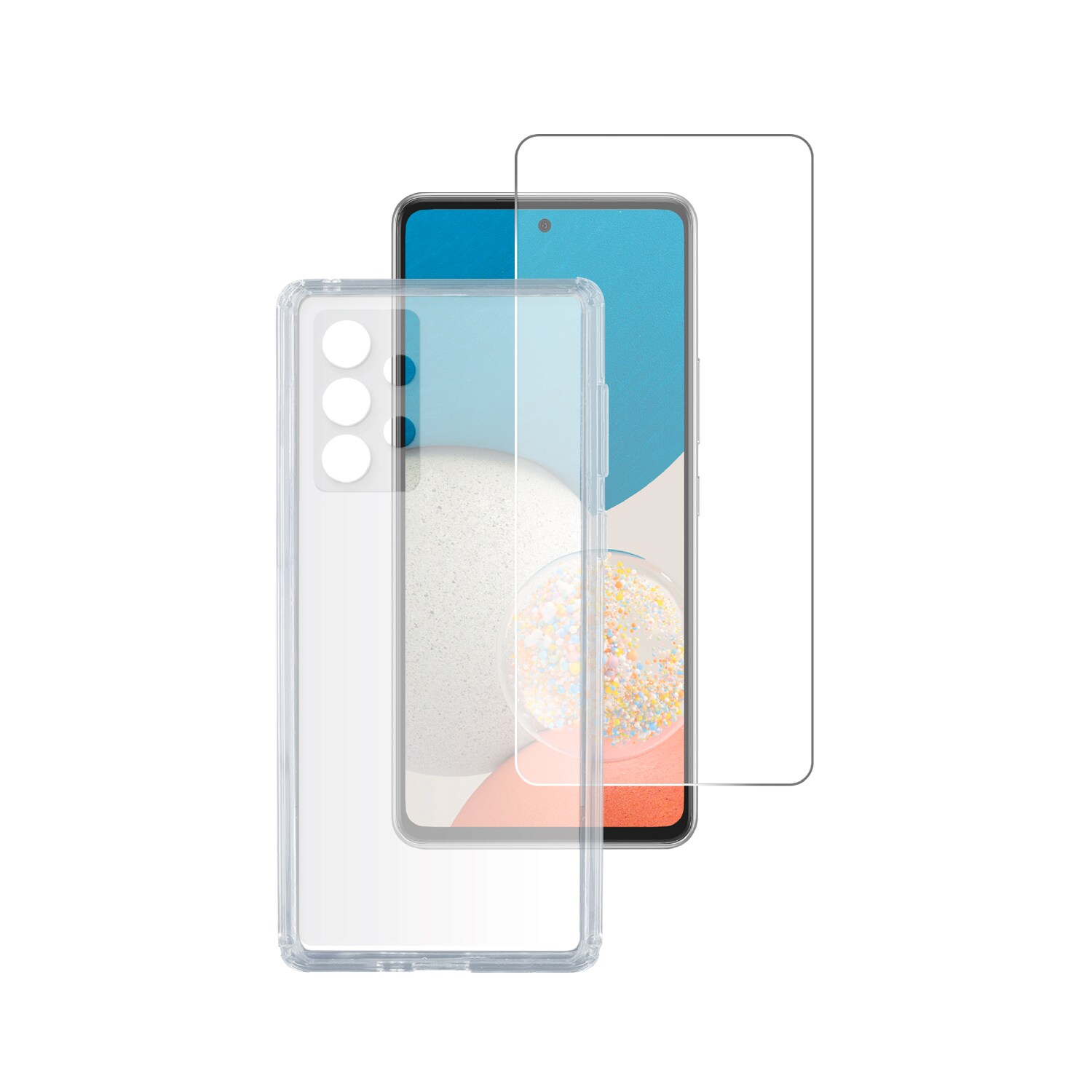 4Smarts 360&deg; Starter Set X-Pro Glas + Case f&uuml;r Galaxy A54, transparent