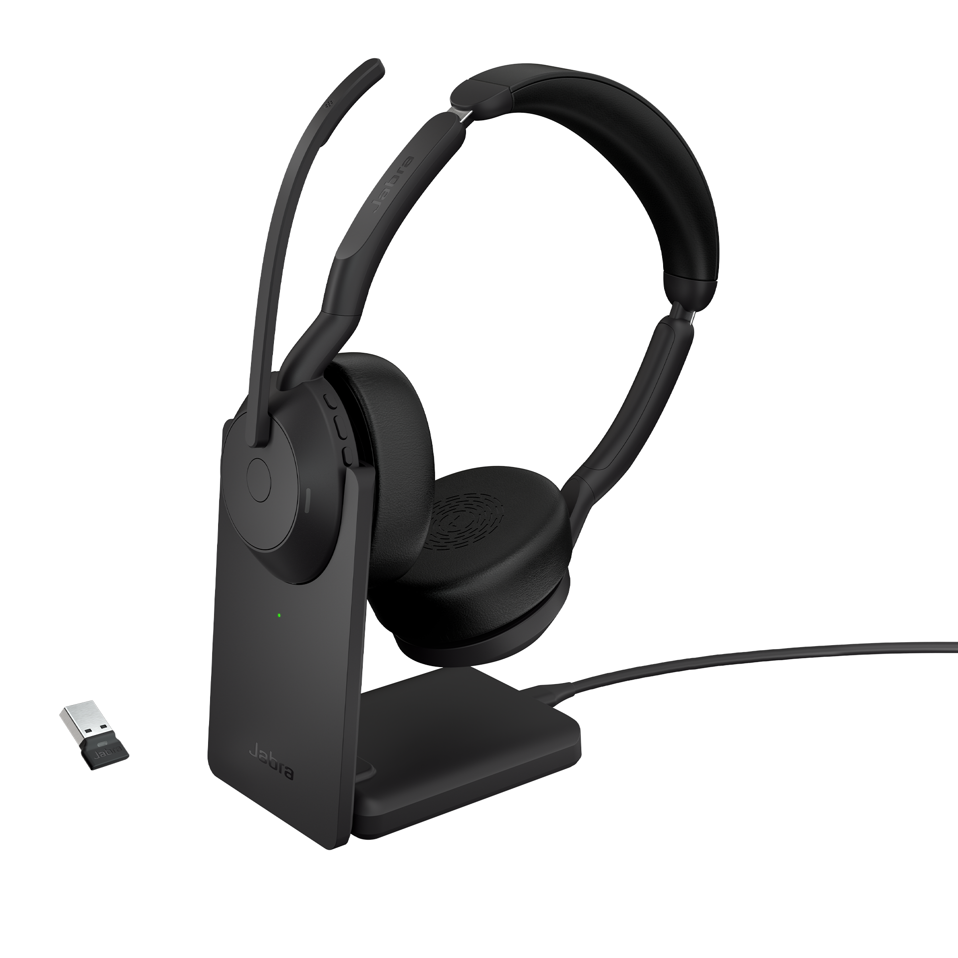 Jabra Evolve2 55 UC Stereo USB Headset schwarz USB-C Ladestation