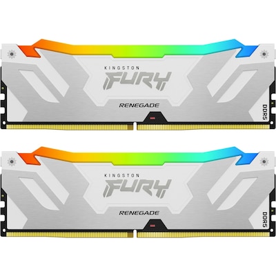 Fury günstig Kaufen-32GB (2x16GB) KINGSTON FURY Renegade RGB White DDR5-7200 CL38 RAM Speicher Kit. 32GB (2x16GB) KINGSTON FURY Renegade RGB White DDR5-7200 CL38 RAM Speicher Kit <![CDATA[• 32 GB (RAM-Module: 2 Stück) • DDR5-RAM 7200 MHz • CAS Latency (CL) 38 • Ansc