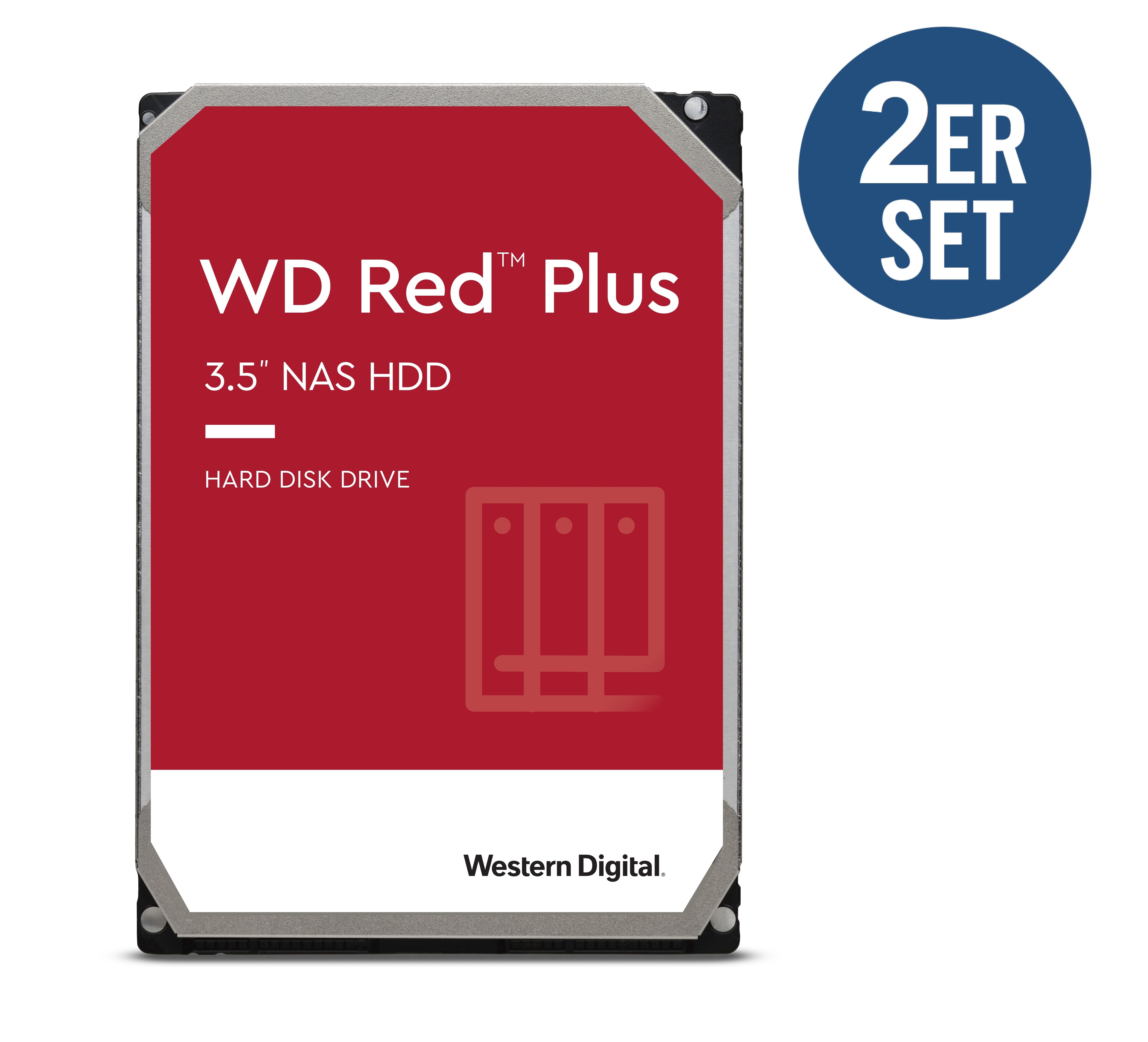 WD Red Plus 2er Set WD40EFZX - 4 TB 5400 rpm 128 MB 3,5 Zoll SATA 6 Gbit/s