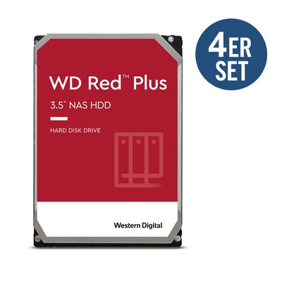 Set Mr günstig Kaufen-WD Red Plus 4er Set WD40EFPX - 4 TB 5400 rpm 256 MB 3,5 Zoll SATA 6 Gbit/s CMR. WD Red Plus 4er Set WD40EFPX - 4 TB 5400 rpm 256 MB 3,5 Zoll SATA 6 Gbit/s CMR <![CDATA[• 4 TB (256 MB Cache) • 5.400 U/min • 3,5 Zoll • SATA 6 Gbit/s • NAS: Leise, 