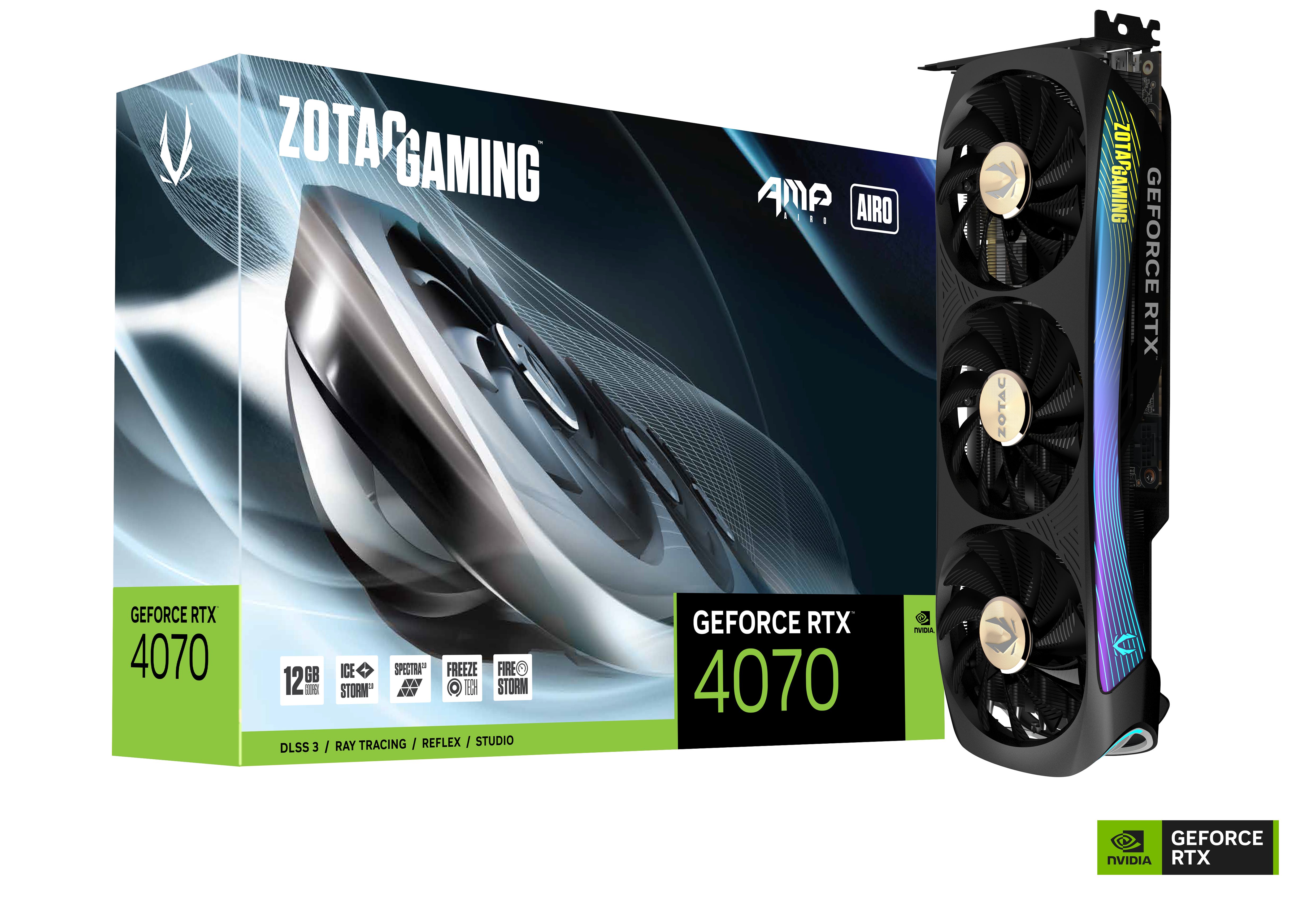 ZOTAC GAMING GeForce RTX 4070 AMP Extr. AIRO 12GB GDDR6X Grafikkarte 3xDP/HDMI