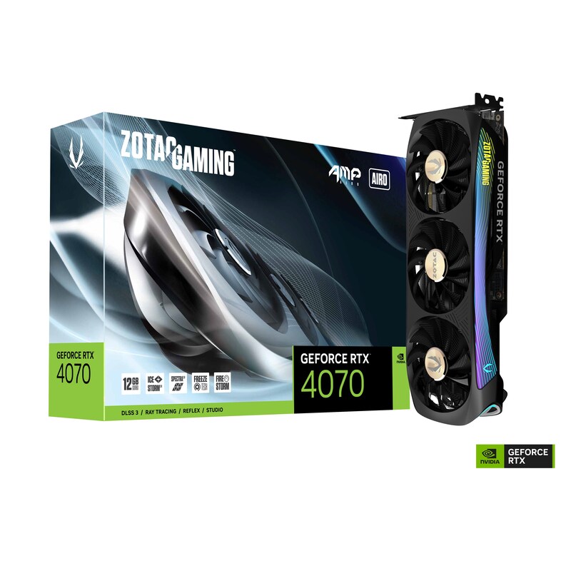 ZOTAC GAMING GeForce RTX 4070 AMP Extr. AIRO 12GB GDDR6X Grafikkarte 3xDP/HDMI