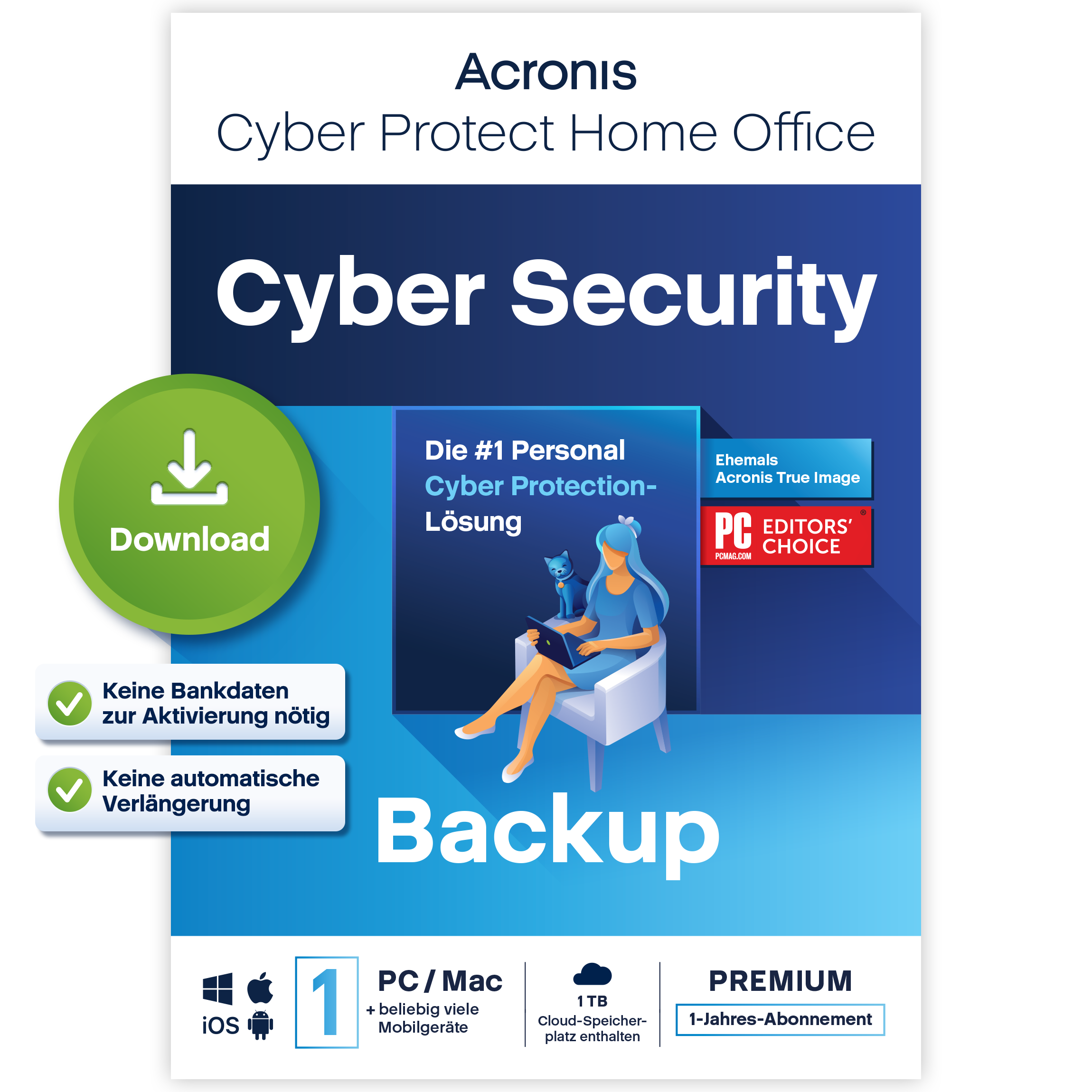 Cyber Protect Home Office Premium | 1TB | Download &amp;amp; Produktschl&uuml;ssel