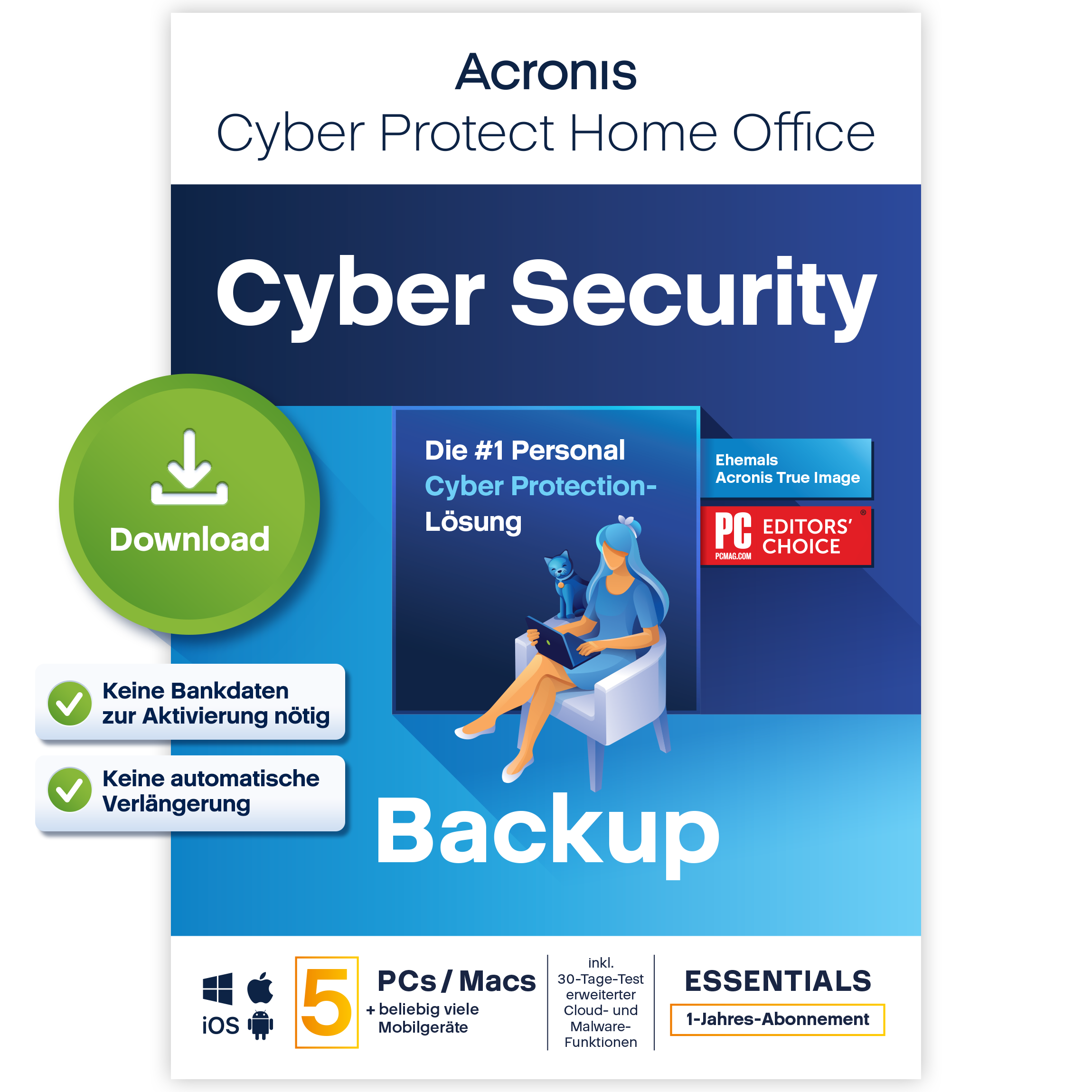 Cyber Protect Home Office | 5 Ger&auml;te | Download &amp;amp; Produktschl&uuml;ssel