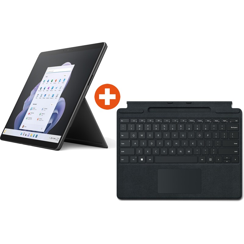 Surface Pro 9 Evo Graphit 13" 2in1 i5 8GB/256GB SSD Win11 QEZ-00021 KB Black