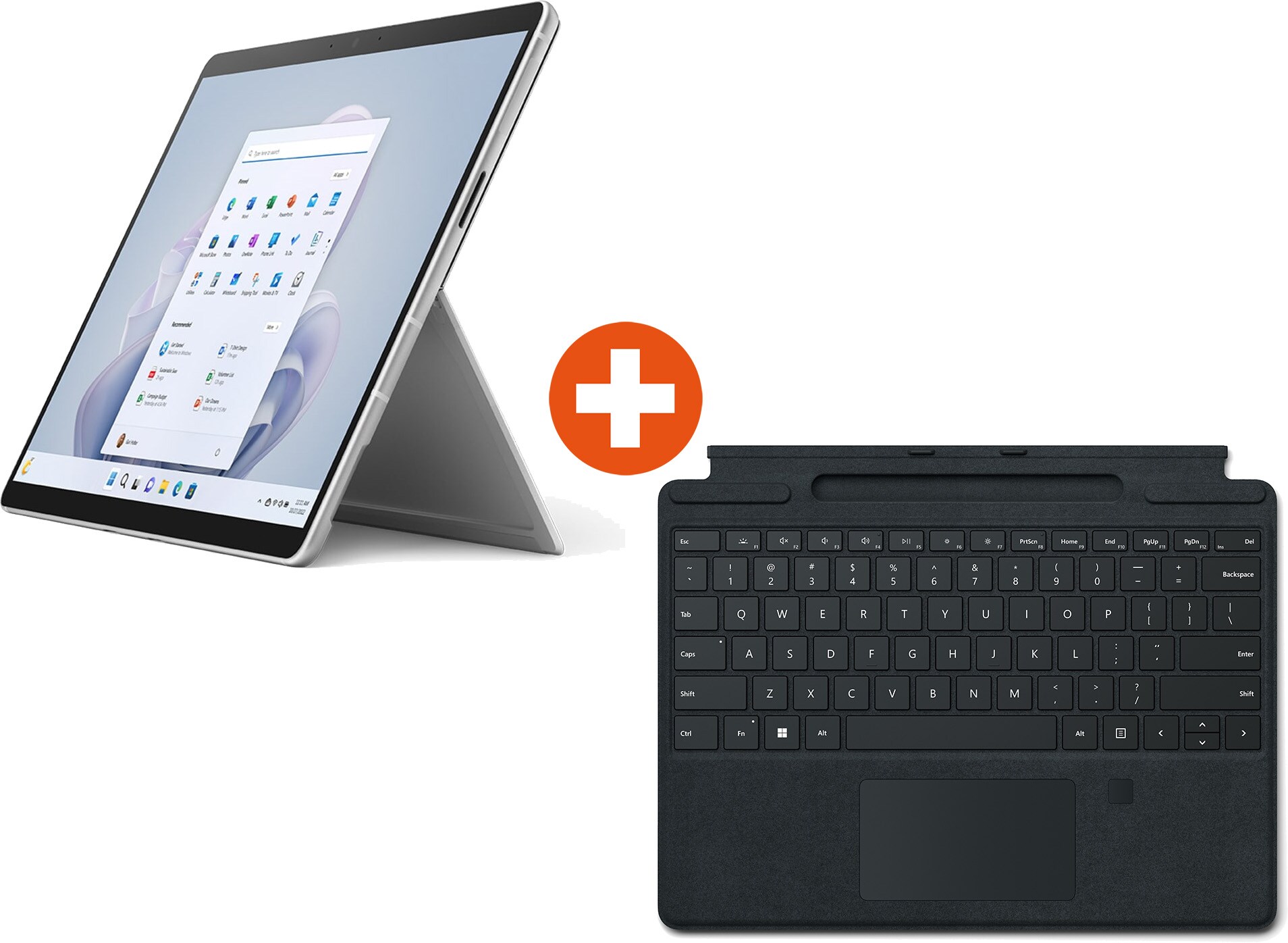 Surface Pro 9 Evo QEZ-00004 Platin i5 8GB/256GB SSD 13&quot; 2in1 W11 KB FP Black