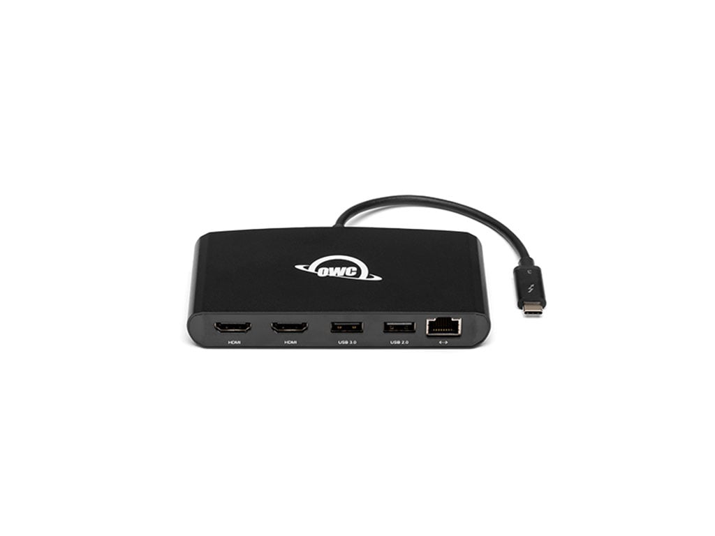 OWC 5 Port Thunderbolt 3 min-Dock 2 x HDMI, features 2 x HDMI 4K60, USB 3, USB 2