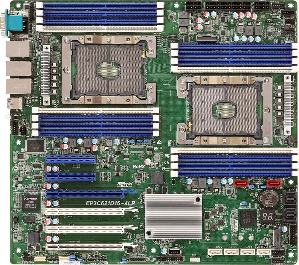 ASRock EP2C621D16-4LP EATX Mainboard Sockel 3647 Dual Sockel/VGA/4xLAN/seriell