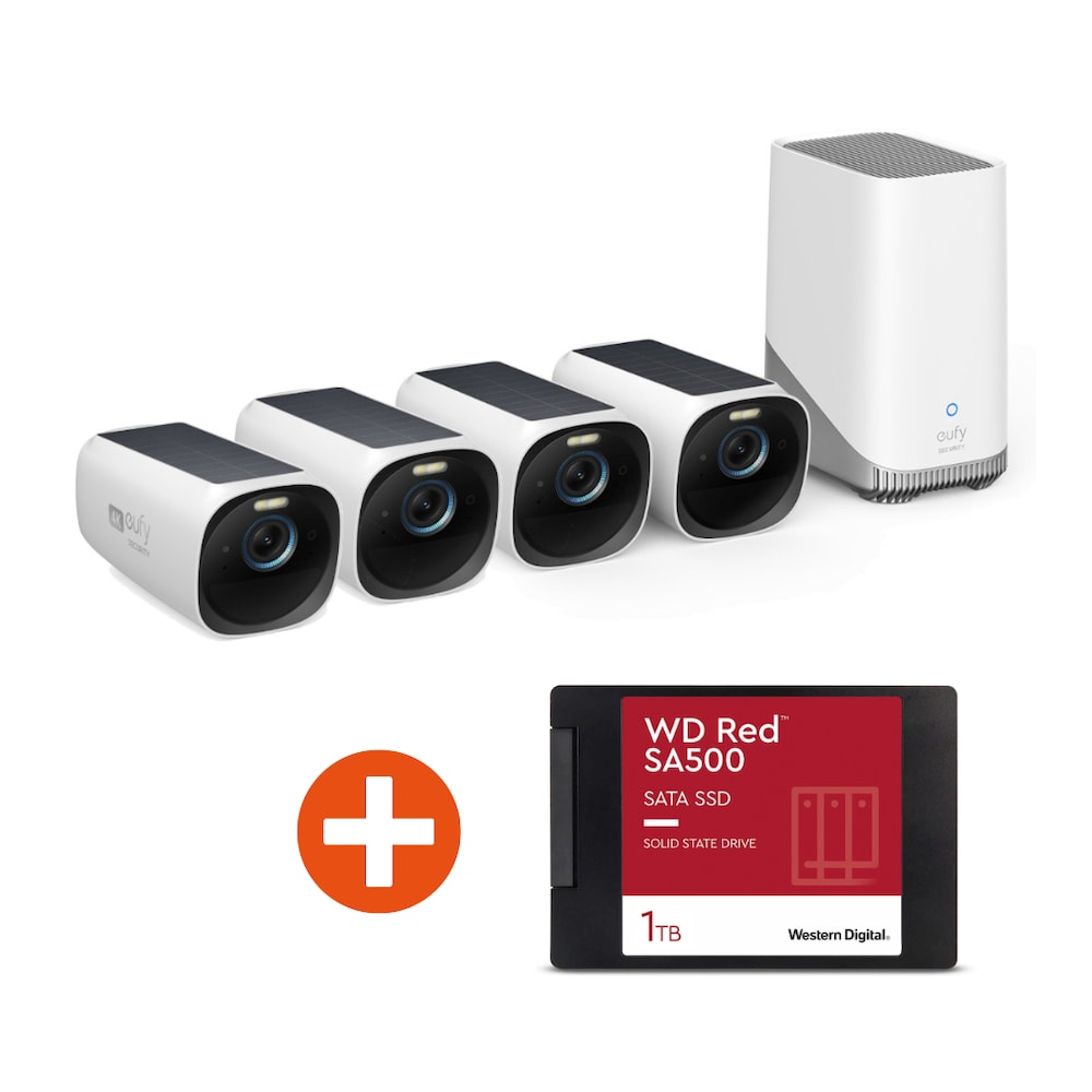 eufyCam 3 Security Kit 4+1 Kameraset T88713W1 Überwachungssystem inkl. 1TB SSD