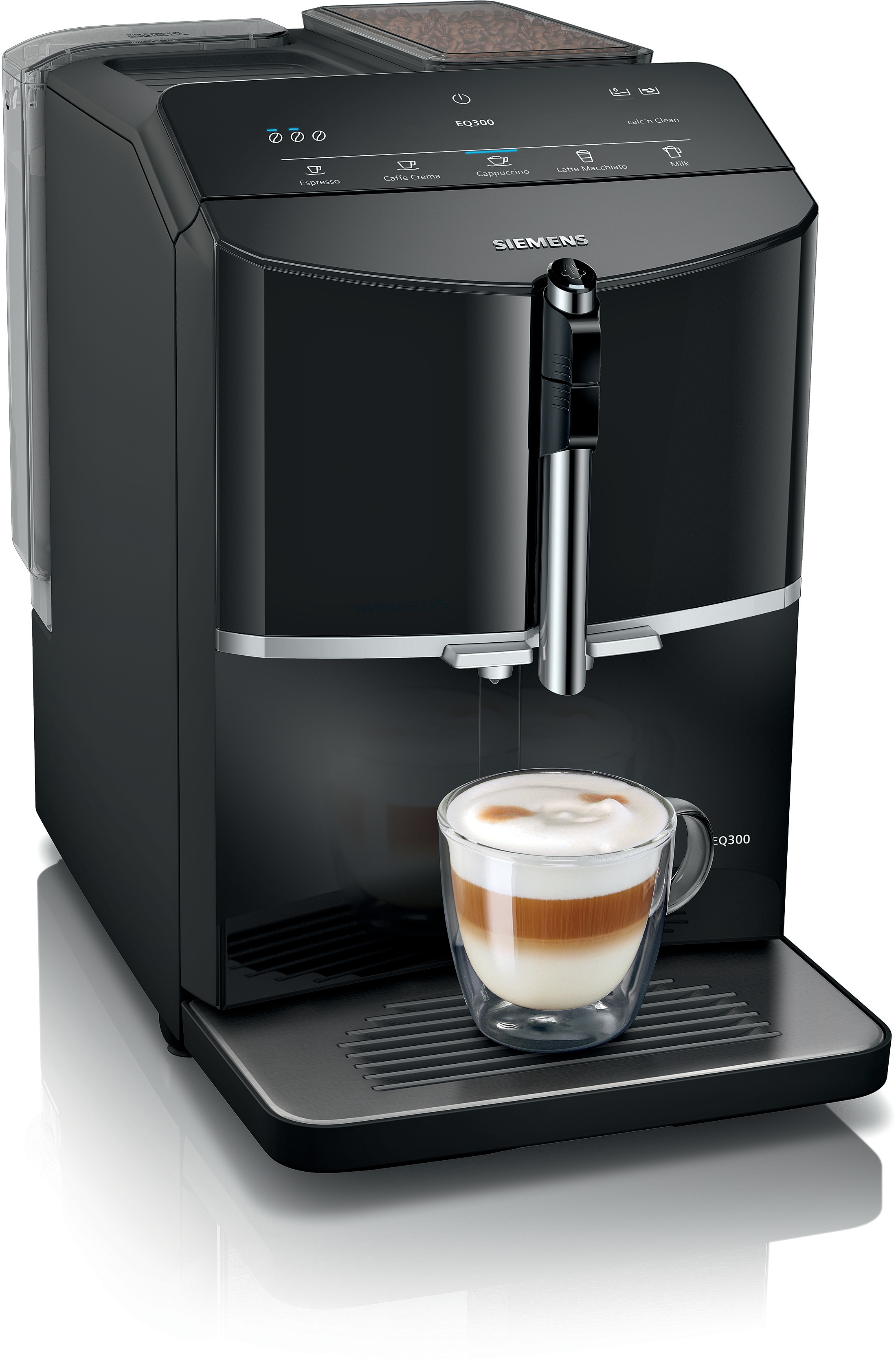 Siemens Kaffeevollautomat EQ.300 TF301E19 klavierlack/schwarz