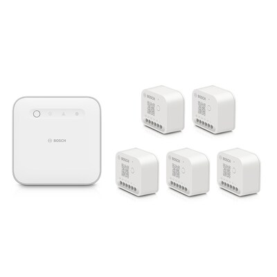 Home%3Eit günstig Kaufen-Bosch Smart Home Starter Set smarte Licht-/Rollladensteuerung • 5x Rollladenaktor. Bosch Smart Home Starter Set smarte Licht-/Rollladensteuerung • 5x Rollladenaktor <![CDATA[• Integration von elektrischen Rollläden in das Bosch Smart Home