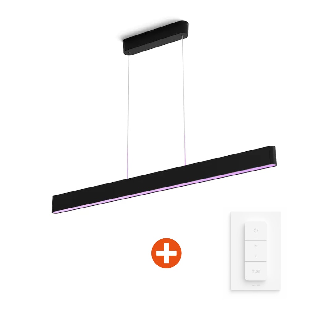 Philips Hue White & Color Ambiance Ensis Pendelleuchte sw, inkl. Dimmschalter V2
