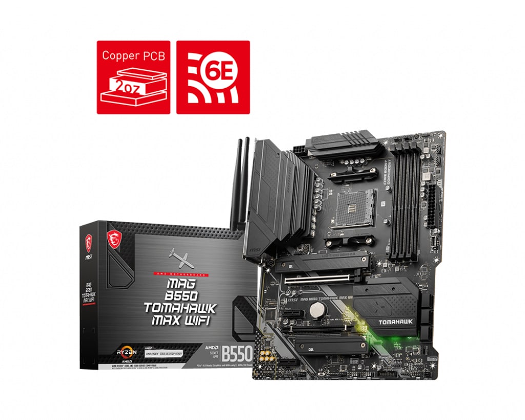 MSI MAG B550 Tomahawk MAX WIFI ATX Mainboard Sockel AM4 M.2/DP/HDMI/WIFI/BT