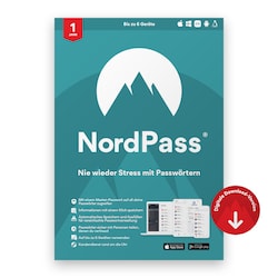 NordVPN NordPass | 6 Nutzer | 1 Jahr | Download &amp;amp; Produktschl&uuml;ssel