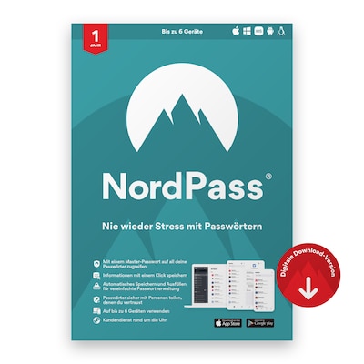 Sicherheit günstig Kaufen-NordPass | 6 Geräte | 1 Jahr | Download & Produktschlüssel. NordPass | 6 Geräte | 1 Jahr | Download & Produktschlüssel <![CDATA[• Sichere Verwaltung von Passwörter für mehr digitale Sicherheit • Für bis zu 6 Geräte • 