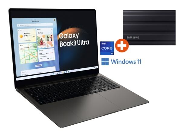 SAMSUNG Galaxy Book3 Ultra NP960XFH-XA3DE Samsung Portable SSD T7 Shield 2 TB