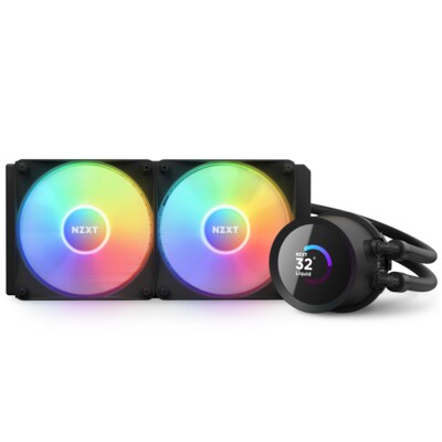 tu te  günstig Kaufen-NZXT Kraken 240 RGB, schwarz Wasserkühlung für AMD und Intel CPU. NZXT Kraken 240 RGB, schwarz Wasserkühlung für AMD und Intel CPU <![CDATA[• LCD-Display 1,54