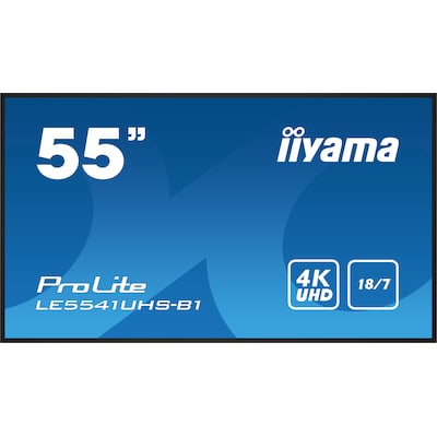 auf HDMI günstig Kaufen-iiyama ProLite LE5541UHS-B1 138,8cm (55") 4K UHD Digital Signage Monitor HDMI. iiyama ProLite LE5541UHS-B1 138,8cm (55") 4K UHD Digital Signage Monitor HDMI <![CDATA[• Energieeffizienzklasse: G • Größe: 138 cm(55 Zoll) 16:9, Auflösung: 3.84