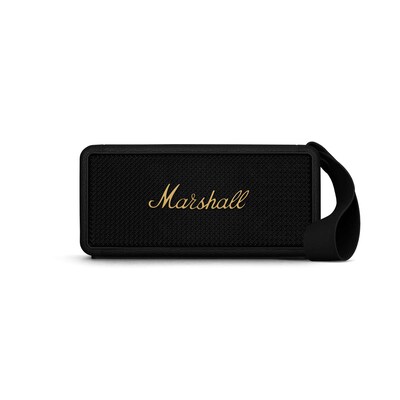 BLACK ED  günstig Kaufen-Marshall Middleton Bluetooth Lautsprecher black&brass. Marshall Middleton Bluetooth Lautsprecher black&brass <![CDATA[• aktiver Stereo-Bluetooth-Lautsprecher • Zwei 3-Zoll-Basslautsprecher • Bluetooth 5.1, goldene Bedienelemente • Staub- u