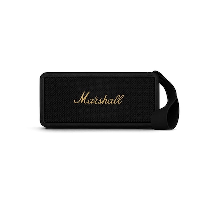 STEREO LAUTSPRECHER günstig Kaufen-Marshall Middleton Bluetooth Lautsprecher black&brass. Marshall Middleton Bluetooth Lautsprecher black&brass <![CDATA[• aktiver Stereo-Bluetooth-Lautsprecher • Zwei 3-Zoll-Basslautsprecher • Bluetooth 5.1, goldene Bedienelemente • Staub- u