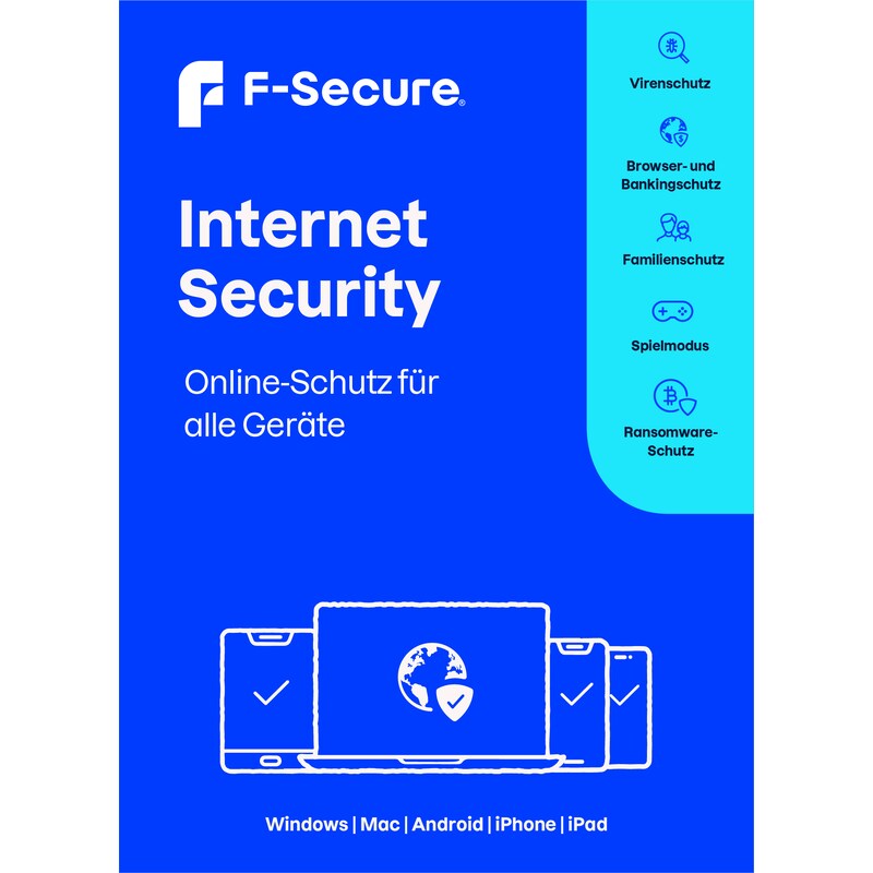 F-Secure Internet Security | 10 Geräte | 1 Jahr | Download & Produktschlüssel