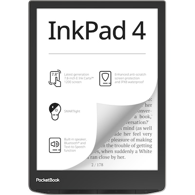 A Book  günstig Kaufen-PocketBook InkPad 4 Stardust Silver eReader mit 300 DPI 32GB. PocketBook InkPad 4 Stardust Silver eReader mit 300 DPI 32GB <![CDATA[• Display: 6