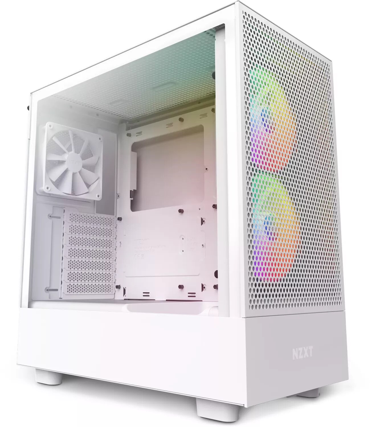 NZXT H5 Flow RGB White Midi Tower ATX Geh&auml;use schwarz mit Sichtfenster