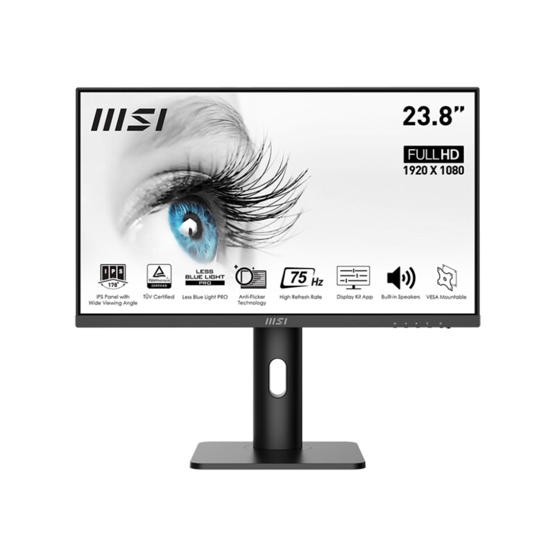 MSI Pro MP243PDE 60cm (23,8") FHD IPS Office Monitor 16:9 HDMI/DP 75Hz 5ms Sync