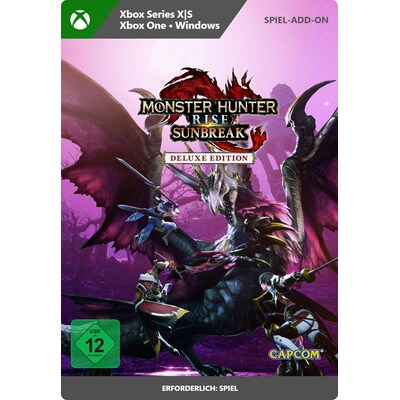 OX Pro günstig Kaufen-Monster Hunter Rise Sunbreak Deluxe Edition - XBox Series S|X Digital Code. Monster Hunter Rise Sunbreak Deluxe Edition - XBox Series S|X Digital Code <![CDATA[• Plattform: Xbox • Genre: Rollenspiel • Altersfreigabe USK: ab 12 Jahren • Produktart: