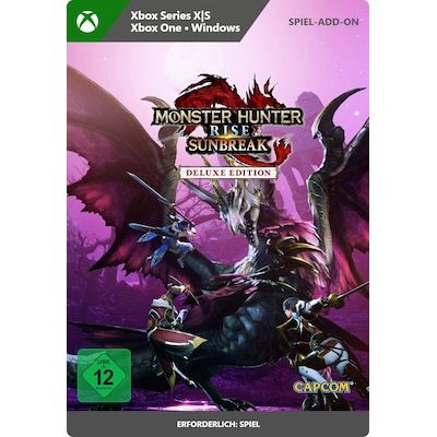 deluxe günstig Kaufen-Monster Hunter Rise Sunbreak Deluxe Edition - XBox Series S|X Digital Code. Monster Hunter Rise Sunbreak Deluxe Edition - XBox Series S|X Digital Code <![CDATA[• Plattform: Xbox • Genre: Rollenspiel • Altersfreigabe USK: ab 12 Jahren • Produktart: