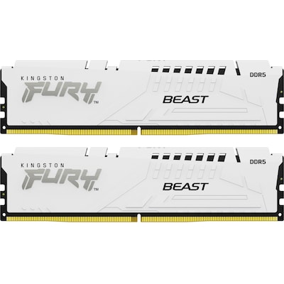 hi w  günstig Kaufen-64GB (2x32GB) KINGSTON FURY Beast White EXPO DDR5-6000 CL36 RAM Speicher Kit. 64GB (2x32GB) KINGSTON FURY Beast White EXPO DDR5-6000 CL36 RAM Speicher Kit <![CDATA[• 64 GB (RAM-Module: 2 Stück) • DDR5-RAM 6000 MHz ECC • CAS Latency (CL) 36 • Ansc