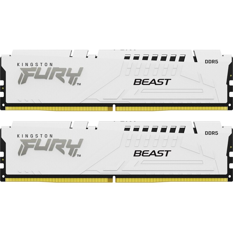 64GB (2x32GB) KINGSTON FURY Beast White XMP DDR5-5200 CL40 RAM Speicher Kit