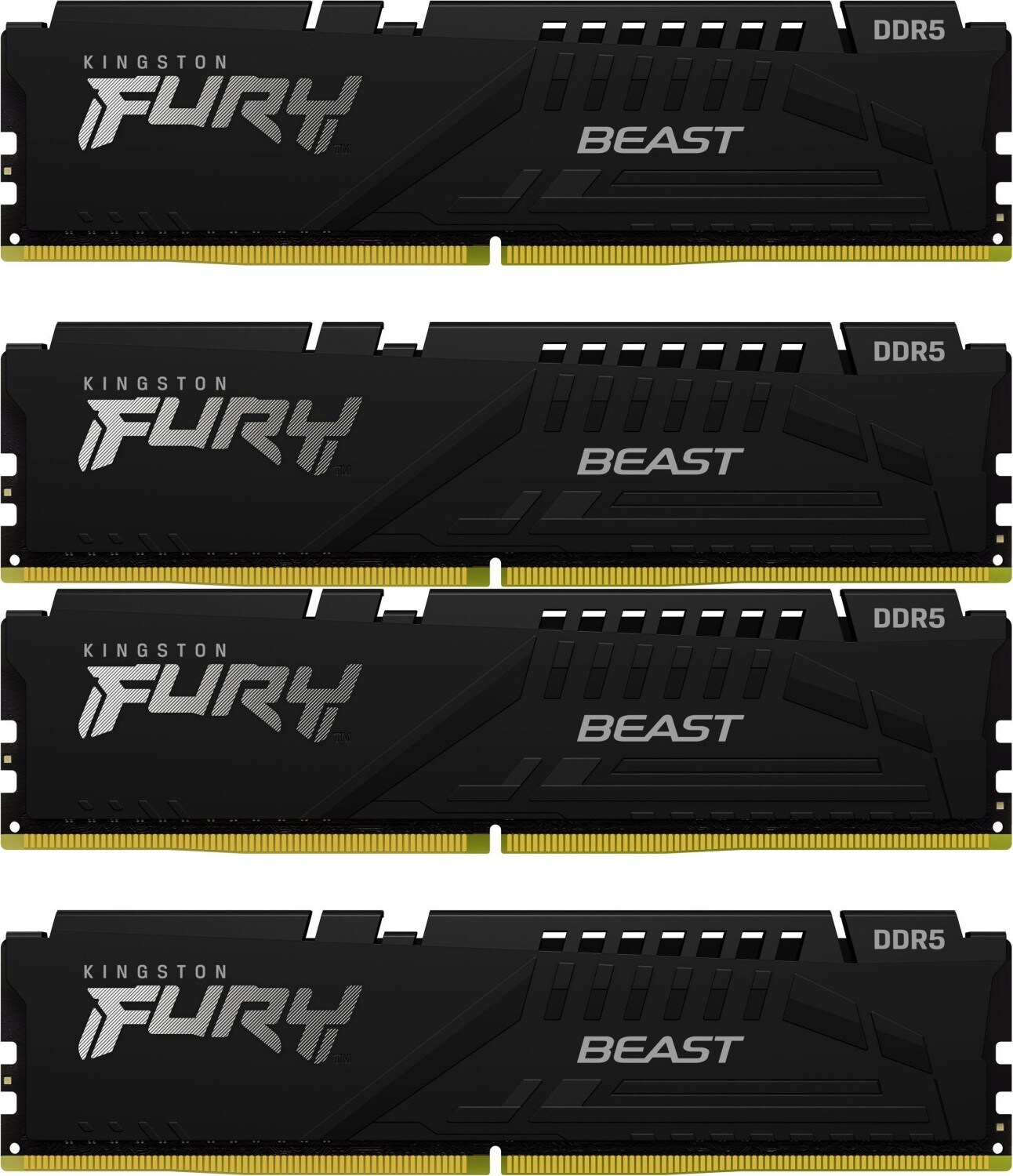 64GB (4x16GB) KINGSTON FURY Beast Black XMP DDR5-5200 CL40 RAM Speicher Kit