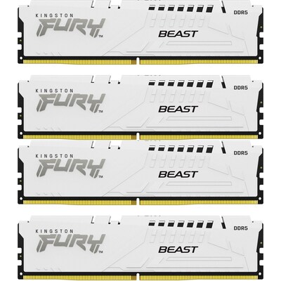 128GB (4x32GB) KINGSTON FURY Beast White XMP DDR5-5200 CL40 RAM Speicher Kit