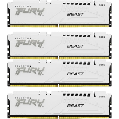Beast DDR5 günstig Kaufen-128GB (4x32GB) KINGSTON FURY Beast White XMP DDR5-5200 CL40 RAM Speicher Kit. 128GB (4x32GB) KINGSTON FURY Beast White XMP DDR5-5200 CL40 RAM Speicher Kit <![CDATA[• 128 GB (RAM-Module: 4 Stück) • DDR5-RAM 5200 MHz ECC • CAS Latency (CL) 40 • Ans