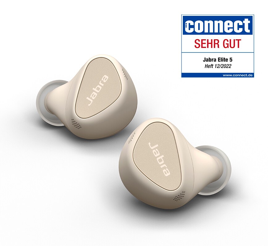 JABRA Elite 5 Bluetooth In-Ear Kopfh&ouml;rer Beige